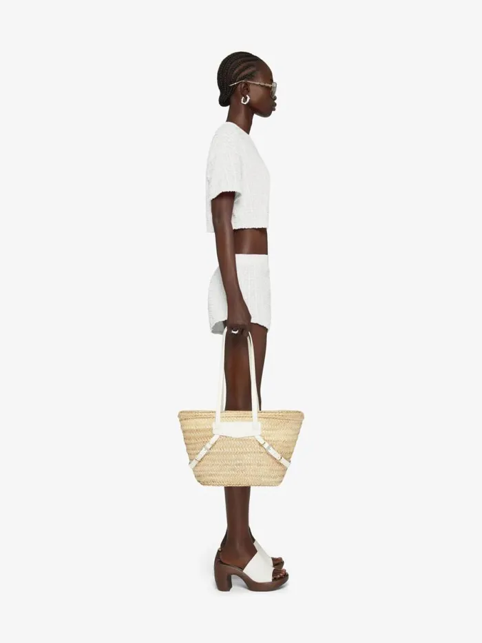 Women Pants and Shorts Givenchy Shorts In 4G Cotton Towelling White