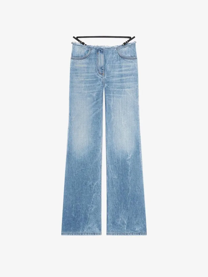 Women Pants and Shorts Givenchy Voyou Jeans In Denim Light Blue