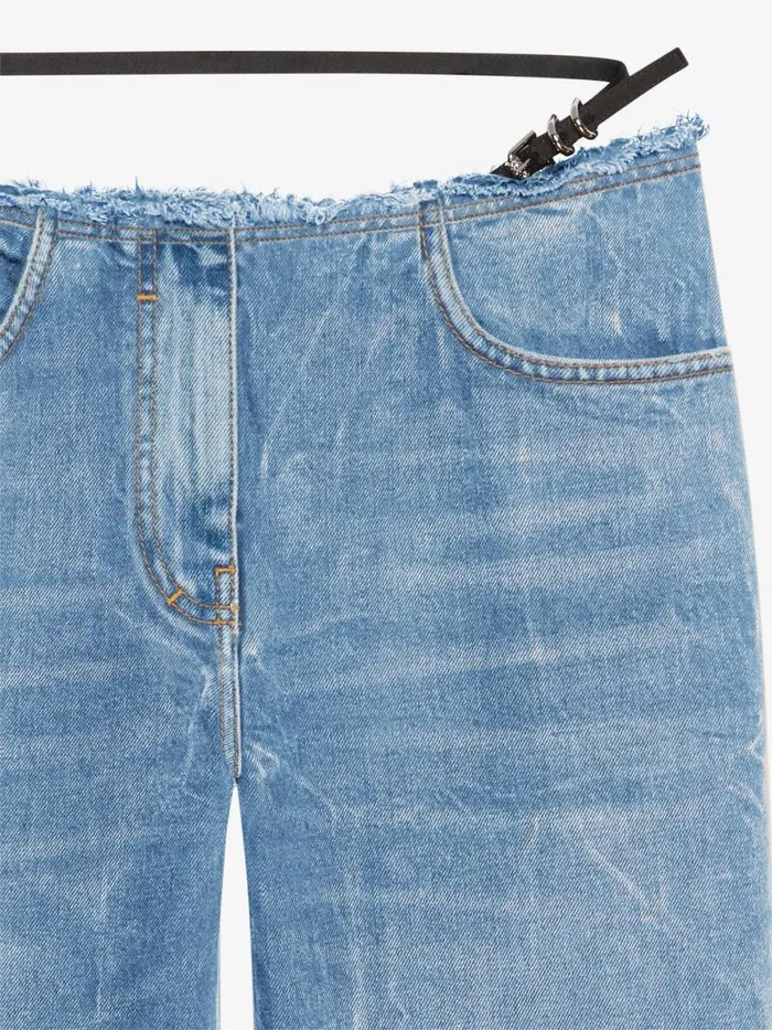 Women Pants and Shorts Givenchy Voyou Jeans In Denim Light Blue