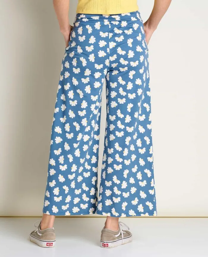 Women Pants Toad and Co Chaka Wide Leg Pant Pacific Half Daisy Print