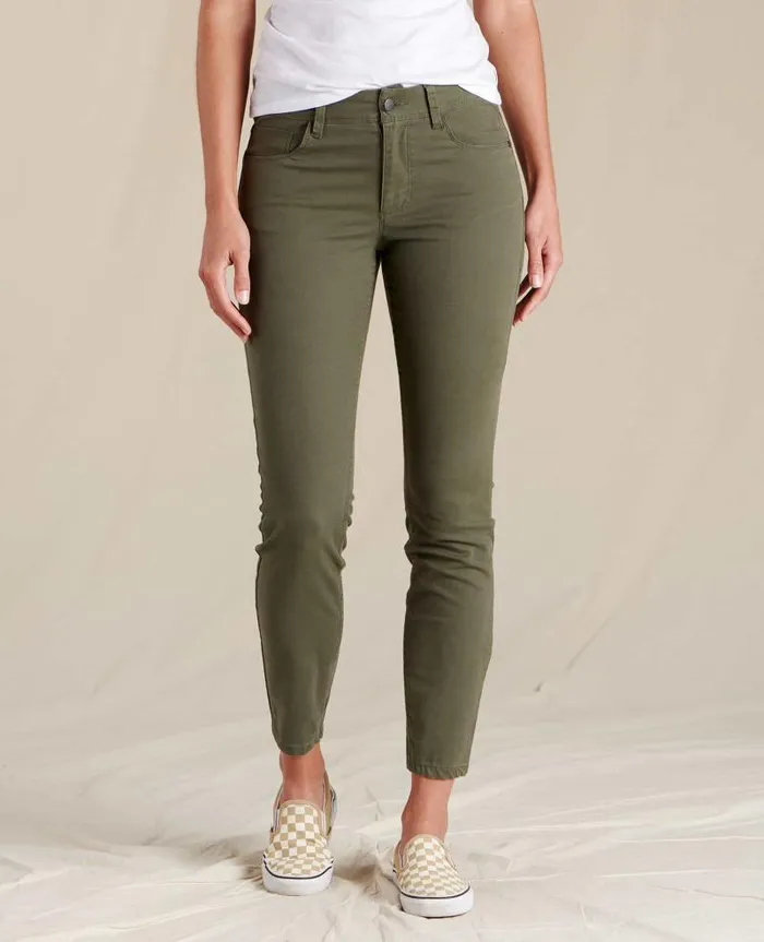 Women Pants Toad and Co Earthworks 5 Pocket Skinny Pant Beetle