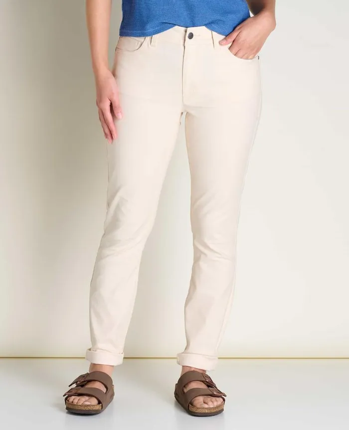 Women Pants Toad and Co Earthworks 5 Pocket Skinny Pant Salt