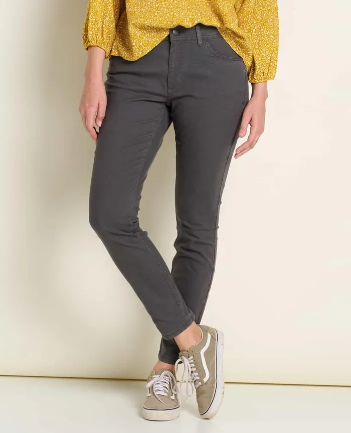 Women Pants Toad and Co Earthworks 5 Pocket Skinny Pant Soot