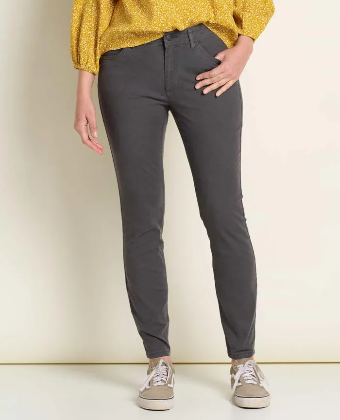 Women Pants Toad and Co Earthworks 5 Pocket Skinny Pant Soot