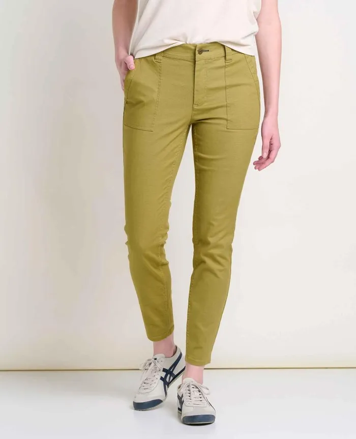 Women Pants Toad and Co Earthworks Ankle Pant Green Moss