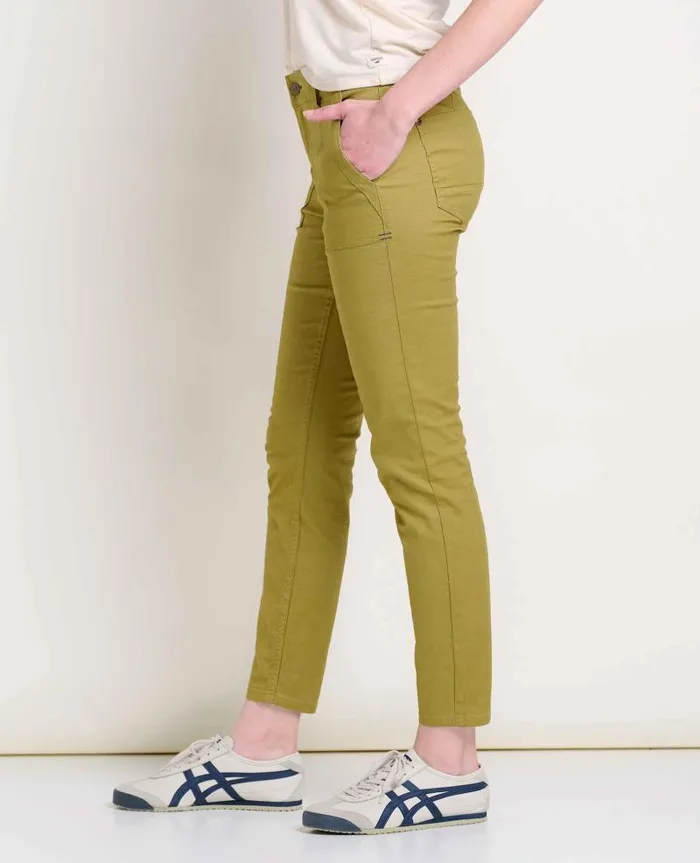 Women Pants Toad and Co Earthworks Ankle Pant Green Moss