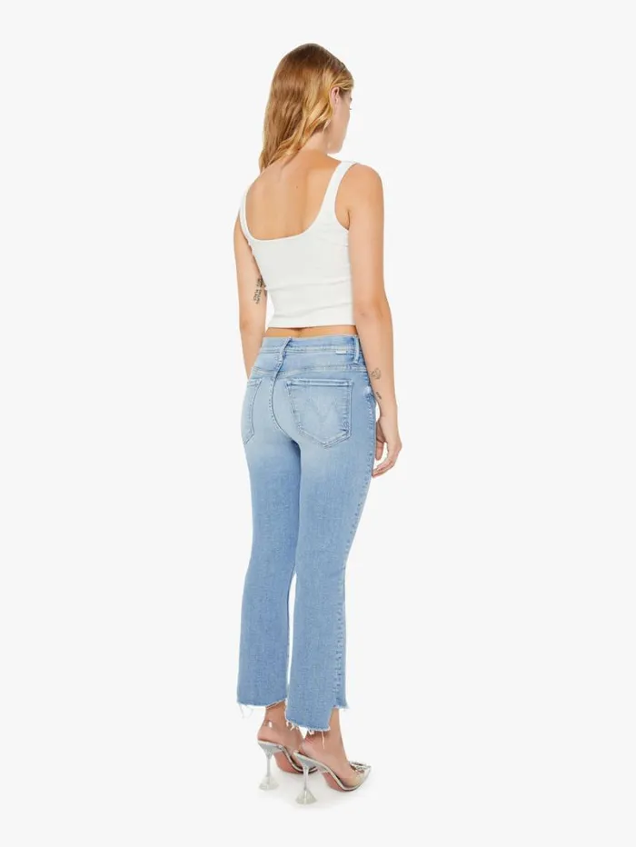 Women Petites Mother Denim Petites The Lil039 Insider Crop Step Fray Wash Limited Edition