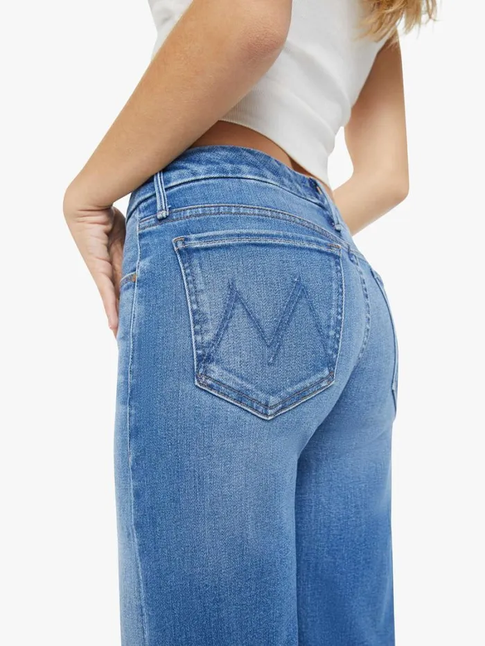 Women Petites Mother Denim Petites The Lil039 Roller Fray Wash Work Hard Play Hard