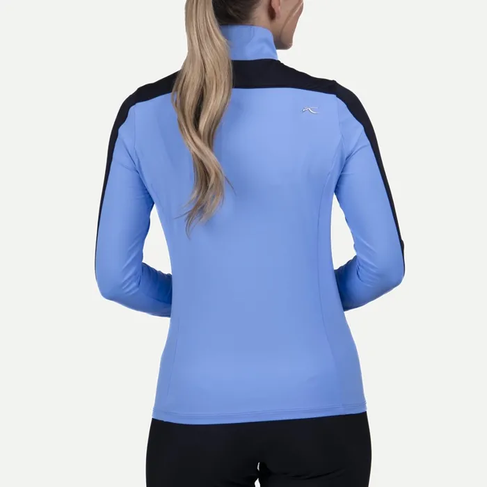 Women Race 20 Midlayer HalfZip Blue Opaldeep Space KJUS Midlayers and Sweaters
