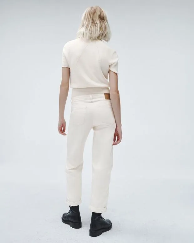 Women rag and bone Featherweight Baggy Dre Jean Ecru FeatherweightStraight and SlimJeans