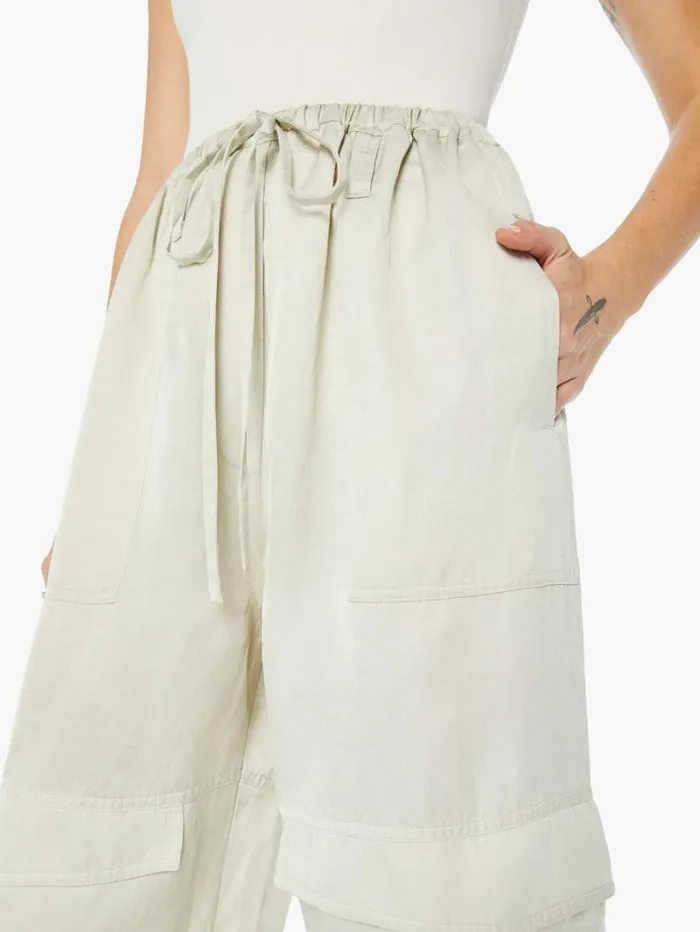 Women Relaxed Mother Denim Joline Cargo Pants Pistachio