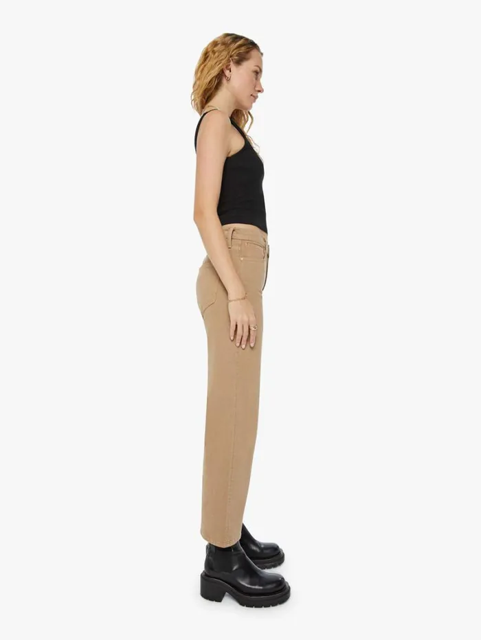 Women Relaxed Mother Denim The Dodger Flood Wash Dark Khaki Women Relaxed Mother Denim The Dodger Flood Wash Dark Khaki