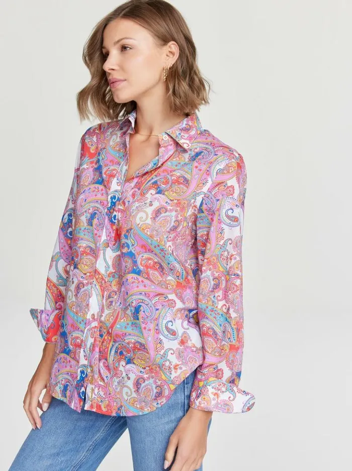 Women Robert Graham Tops Carrie Shirt Multi
