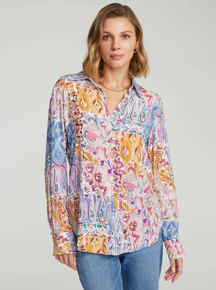 Women Robert Graham Tops Gabriela Shirt Multi