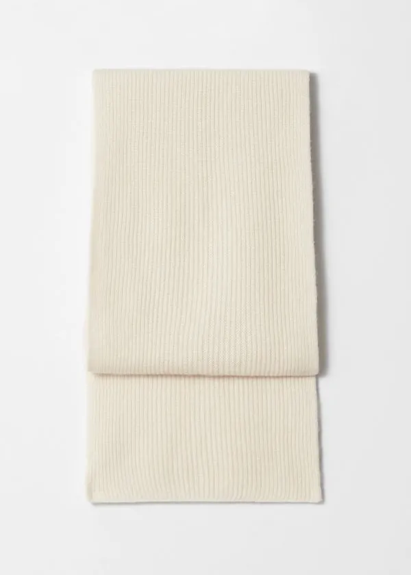 Women Scarves and Other Stories Cashmere Knit Scarf Cream