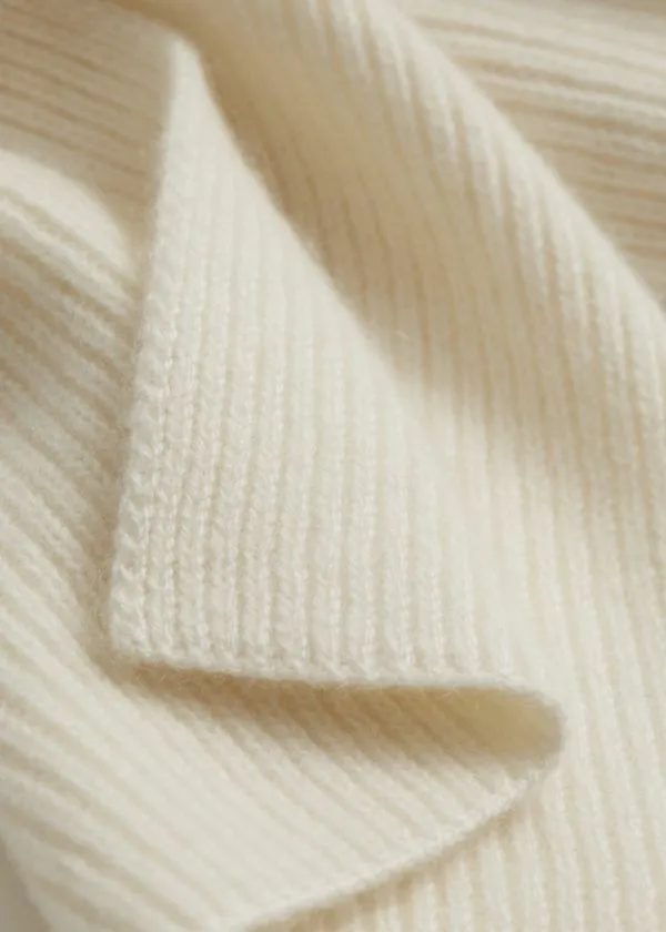 Women Scarves and Other Stories Cashmere Knit Scarf Cream