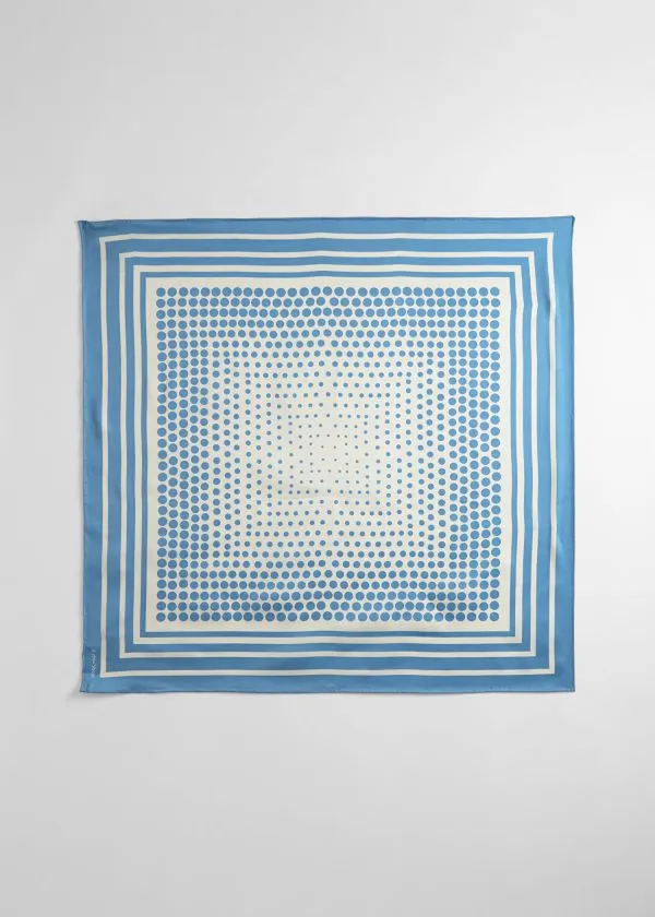 Women Scarves and Other Stories Dotted Square Scarf Dusty Blue