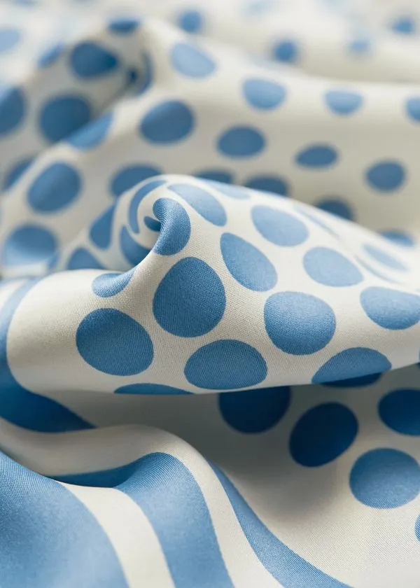 Women Scarves and Other Stories Dotted Square Scarf Dusty Blue Women Scarves and Other Stories Dotted Square Scarf Dusty Blue
