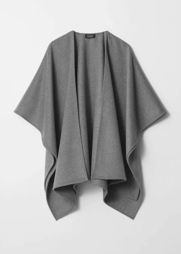 Women Scarves and Other Stories Wool Cape Grey