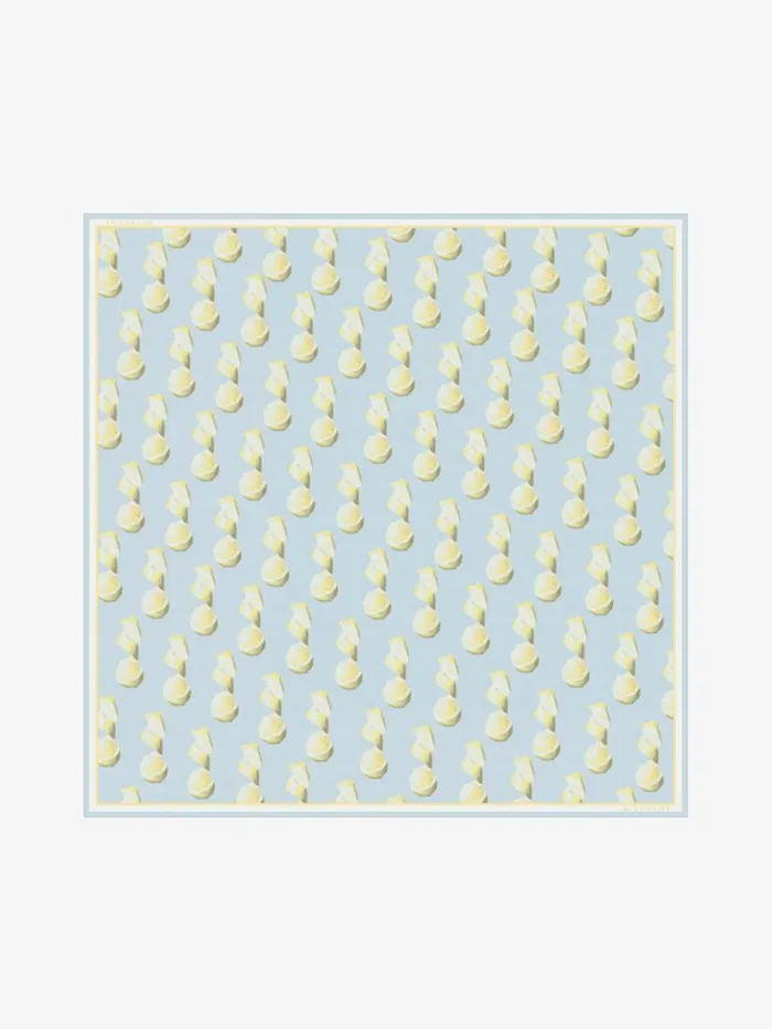 Women Scarves Givenchy Large Square In Silk 4G Jacquard With Lemon Print Sky Blue Women Scarves Givenchy Large Square In Silk 4G Jacquard With Lemon Print Sky Blue
