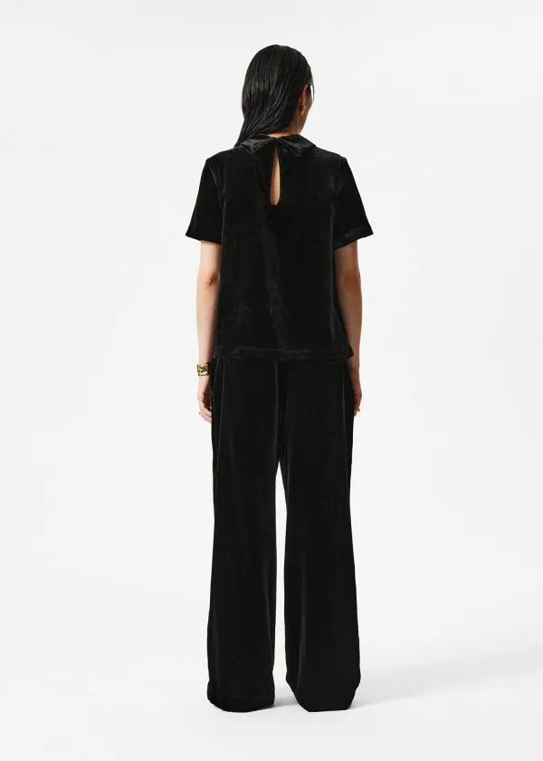 Women Sets and Suits and Other Stories StraightLeg Velvet Trousers Black