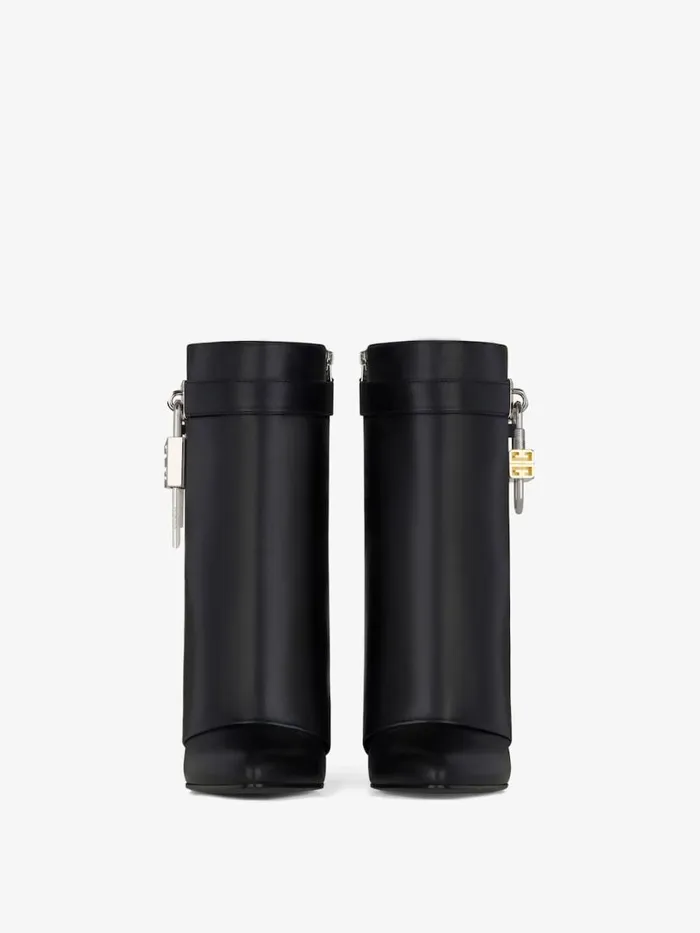 Women Shark Lock Givenchy Shark Lock Ankle Boots In Leather Black