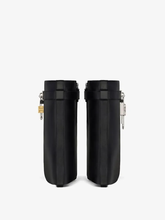 Women Shark Lock Givenchy Shark Lock Ankle Boots In Leather Black