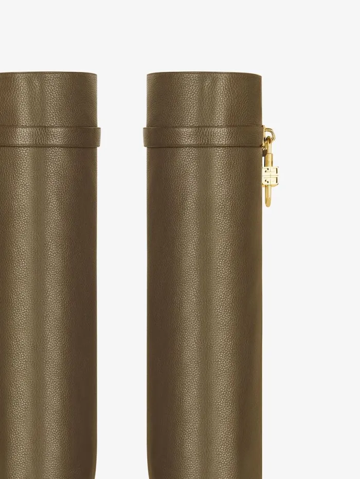 Women Shark Lock Givenchy Shark Lock Biker Boots In Grained Leather Dark Khaki Women Shark Lock Givenchy Shark Lock Biker Boots In Grained Leather Dark Khaki