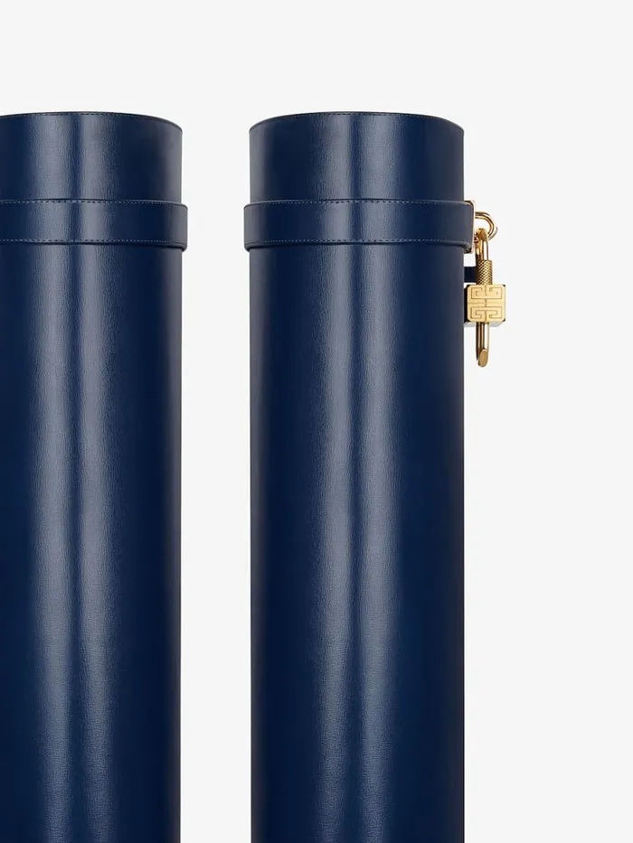 Women Shark Lock Givenchy Shark Lock Boots In Leather Petrol Blue