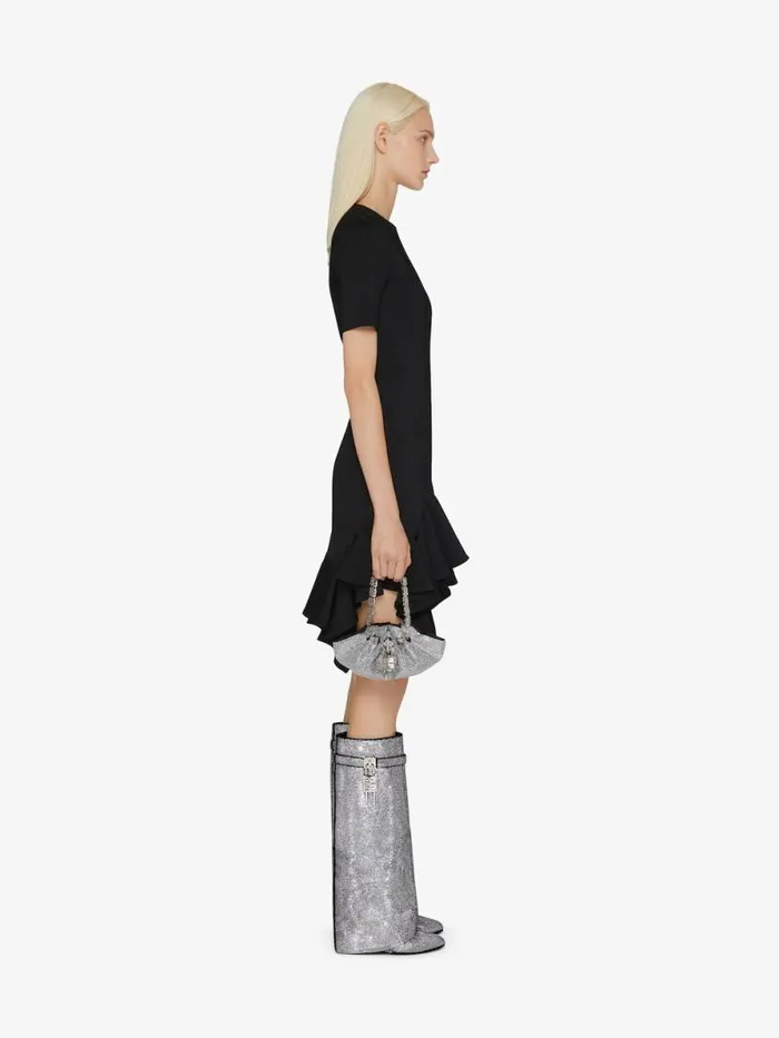 Women Shark Lock Givenchy Shark Lock Boots In Suede With Strass Silvery Women Shark Lock Givenchy Shark Lock Boots In Suede With Strass Silvery