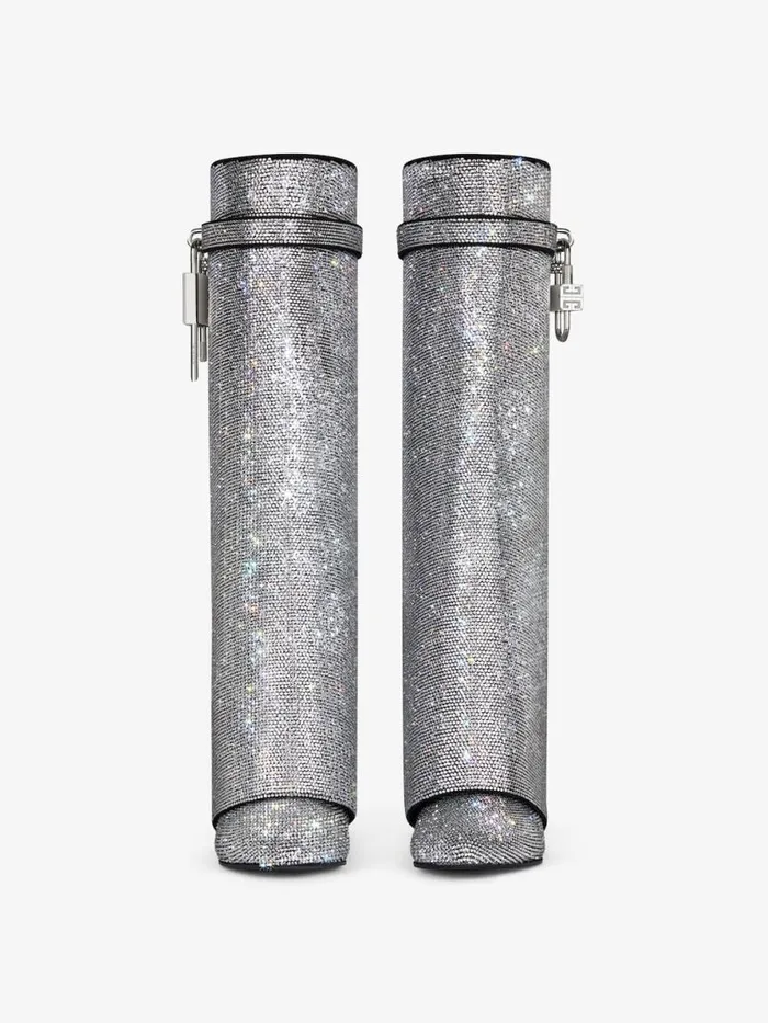 Women Shark Lock Givenchy Shark Lock Boots In Suede With Strass Silvery Women Shark Lock Givenchy Shark Lock Boots In Suede With Strass Silvery