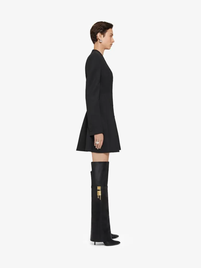 Women Shark Lock Givenchy Shark Lock Stiletto Overtheknee Boots In Leather Black Women Shark Lock Givenchy Shark Lock Stiletto Overtheknee Boots In Leather Black