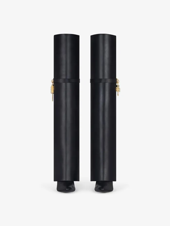Women Shark Lock Givenchy Shark Lock Stiletto Overtheknee Boots In Leather Black Women Shark Lock Givenchy Shark Lock Stiletto Overtheknee Boots In Leather Black