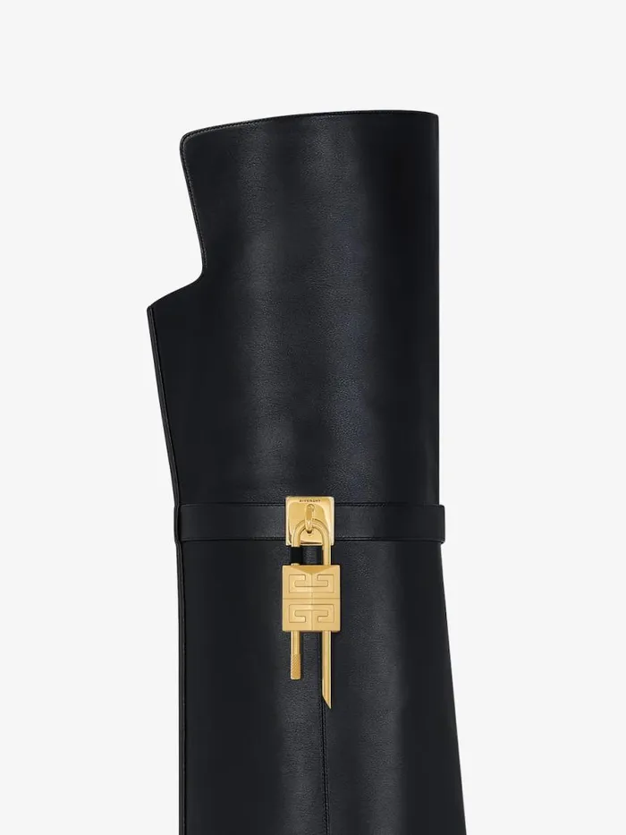 Women Shark Lock Givenchy Shark Lock Stiletto Overtheknee Boots In Leather Black Women Shark Lock Givenchy Shark Lock Stiletto Overtheknee Boots In Leather Black