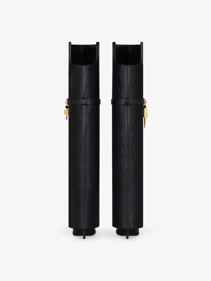 Women Shark Lock Givenchy Shark Lock Stiletto Overtheknee Boots In Leather Black Women Shark Lock Givenchy Shark Lock Stiletto Overtheknee Boots In Leather Black