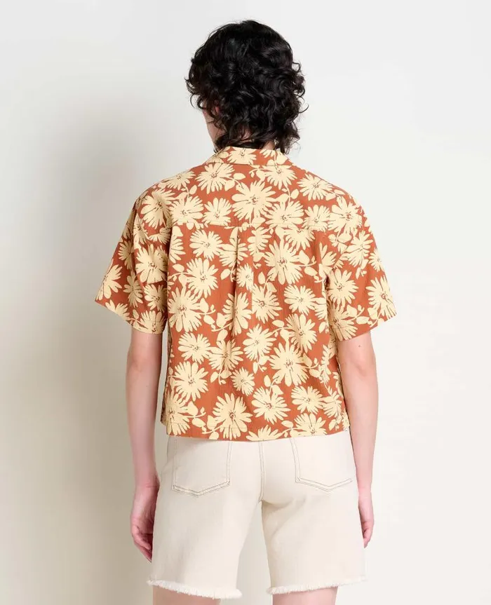 Women Shirts and Tops Toad and Co Fletcher Short Sleeve Shirt Umber Large Floral Print