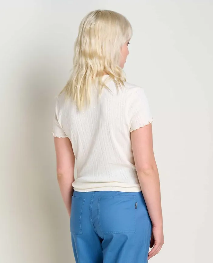 Women Shirts and Tops Toad and Co Foothill Pointelle Baby Tee Salt