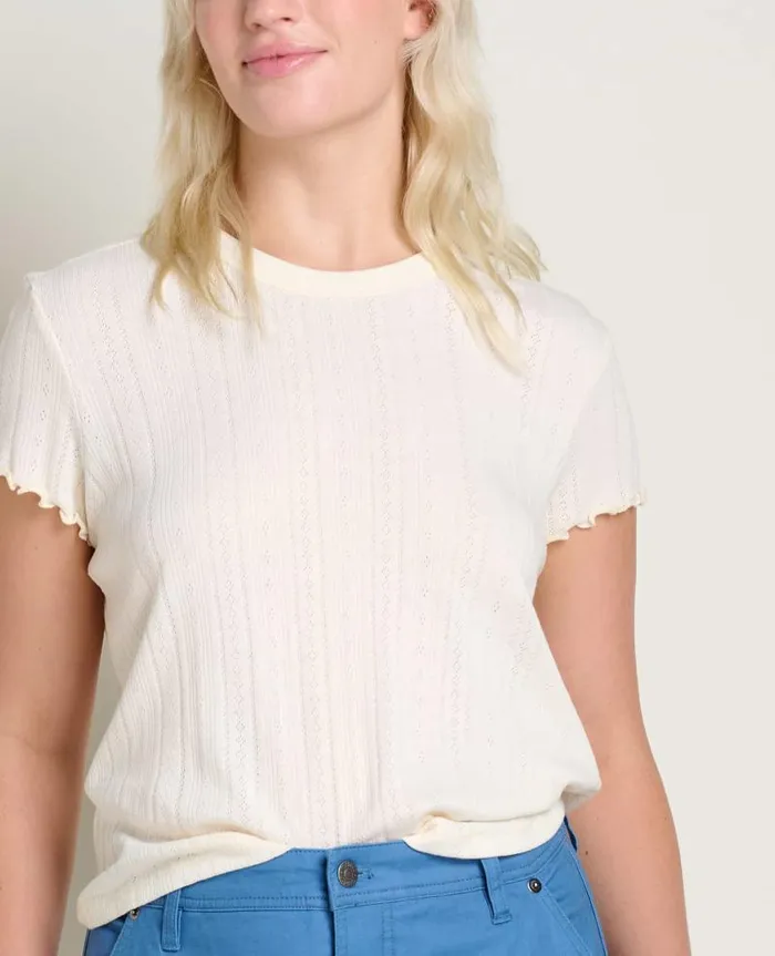 Women Shirts and Tops Toad and Co Foothill Pointelle Baby Tee Salt