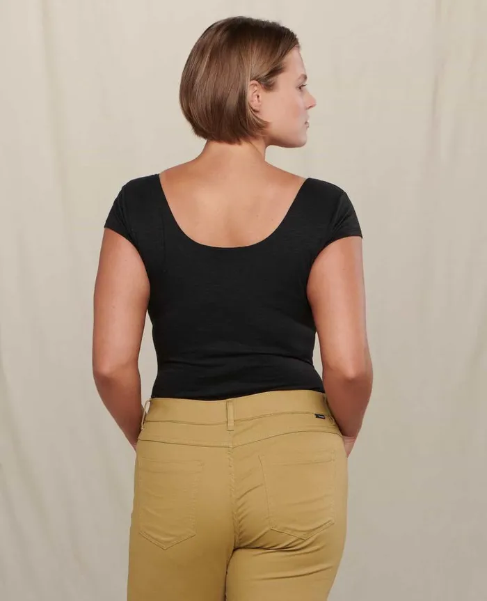 Women Shirts and Tops Toad and Co Gemma Short Sleeve Bodysuit Black