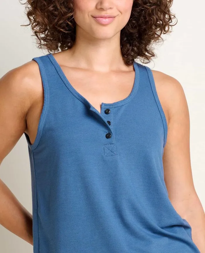 Women Shirts and Tops Toad and Co Piru Henley Tank Pacific Blue
