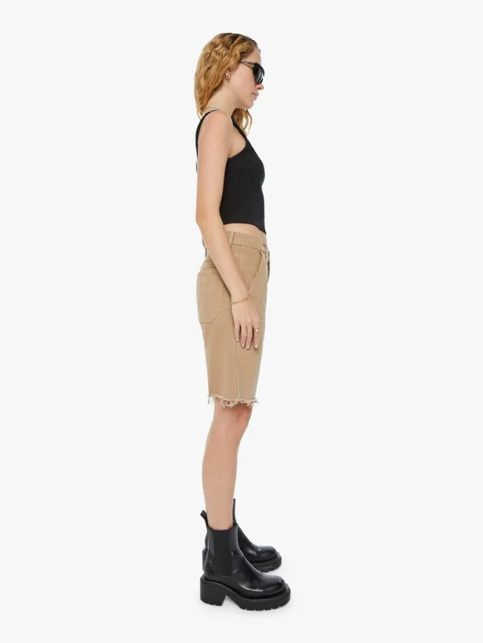 Women Shorts Mother Denim The Bee039s Knees Short Fray Wash Dark Khaki Women Shorts Mother Denim The Bee039s Knees Short Fray Wash Dark Khaki