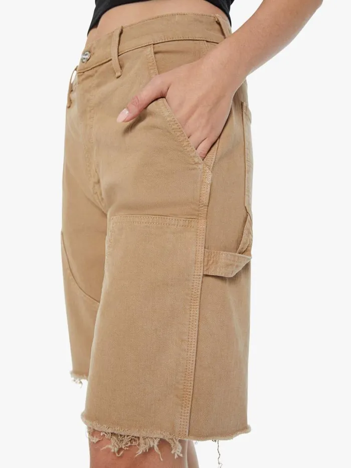 Women Shorts Mother Denim The Bee039s Knees Short Fray Wash Dark Khaki Women Shorts Mother Denim The Bee039s Knees Short Fray Wash Dark Khaki