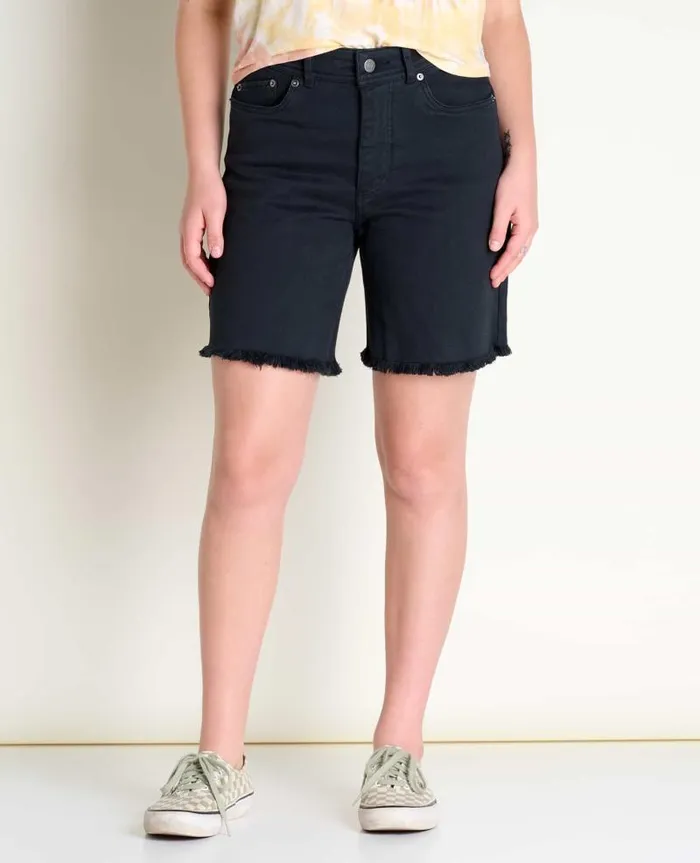Women Shorts Toad and Co Balsam Seeded Cutoff Short Washed Black