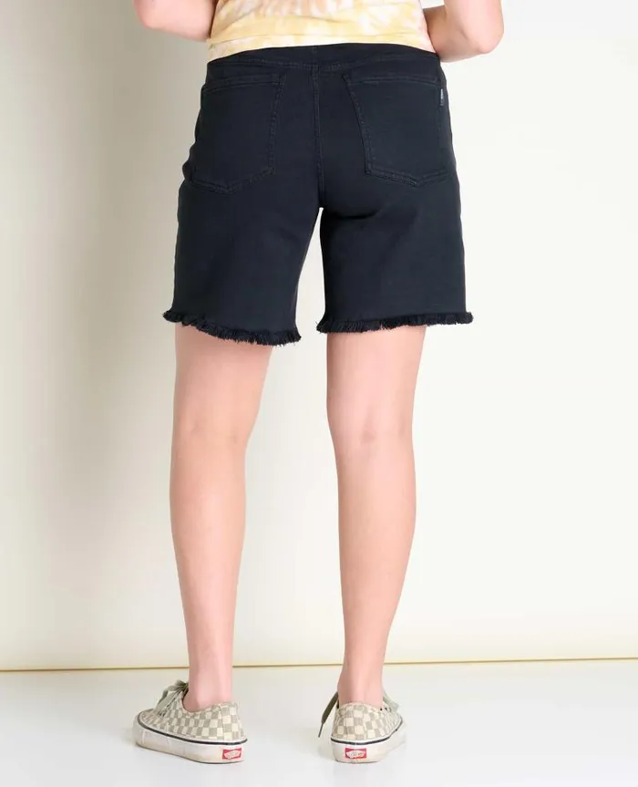 Women Shorts Toad and Co Balsam Seeded Cutoff Short Washed Black