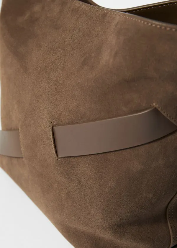 Women Shoulder Bags and Other Stories Suede Bucket Bag Brown Suede