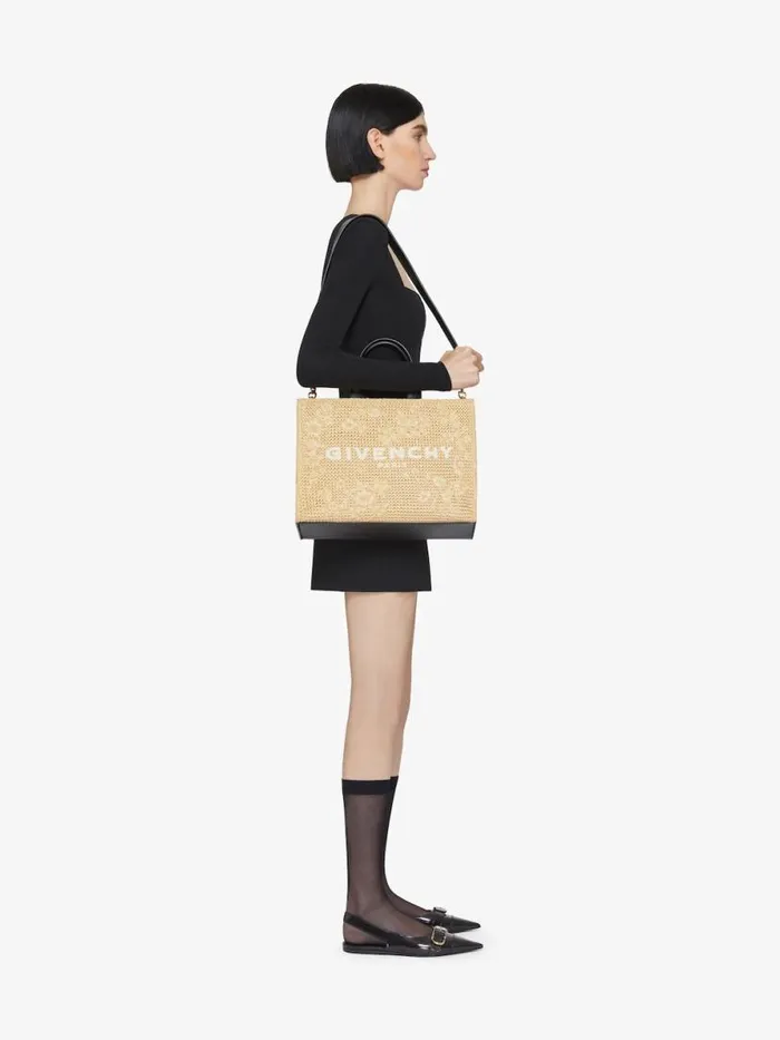 Women Shoulder Bags Givenchy Medium GTote Bag In Raffia With Floral Embroidery Natural Women Shoulder Bags Givenchy Medium GTote Bag In Raffia With Floral Embroidery Natural