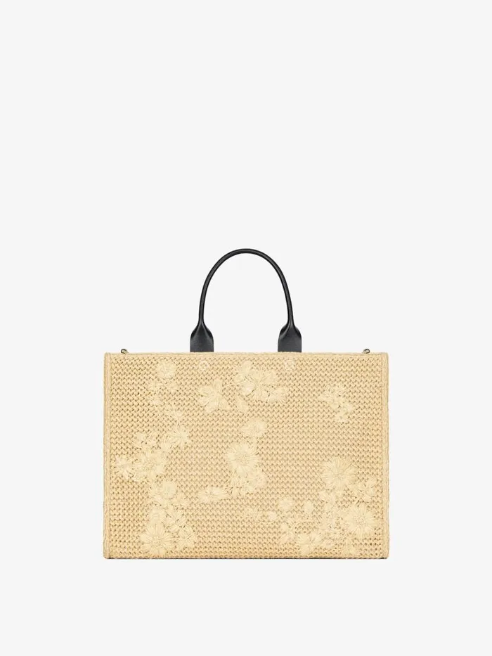 Women Shoulder Bags Givenchy Medium GTote Bag In Raffia With Floral Embroidery Natural Women Shoulder Bags Givenchy Medium GTote Bag In Raffia With Floral Embroidery Natural