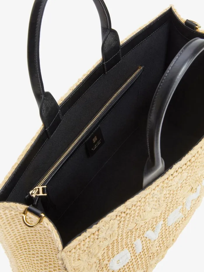 Women Shoulder Bags Givenchy Medium GTote Bag In Raffia With Floral Embroidery Natural Women Shoulder Bags Givenchy Medium GTote Bag In Raffia With Floral Embroidery Natural