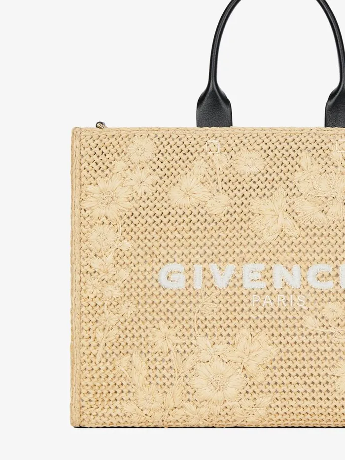 Women Shoulder Bags Givenchy Medium GTote Bag In Raffia With Floral Embroidery Natural Women Shoulder Bags Givenchy Medium GTote Bag In Raffia With Floral Embroidery Natural