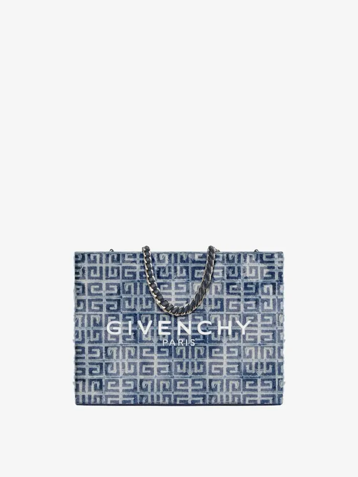 Women Shoulder Bags Givenchy Medium GTote Shopping Bag In 4G Denim With Chain Medium Blue Women Shoulder Bags Givenchy Medium GTote Shopping Bag In 4G Denim With Chain Medium Blue